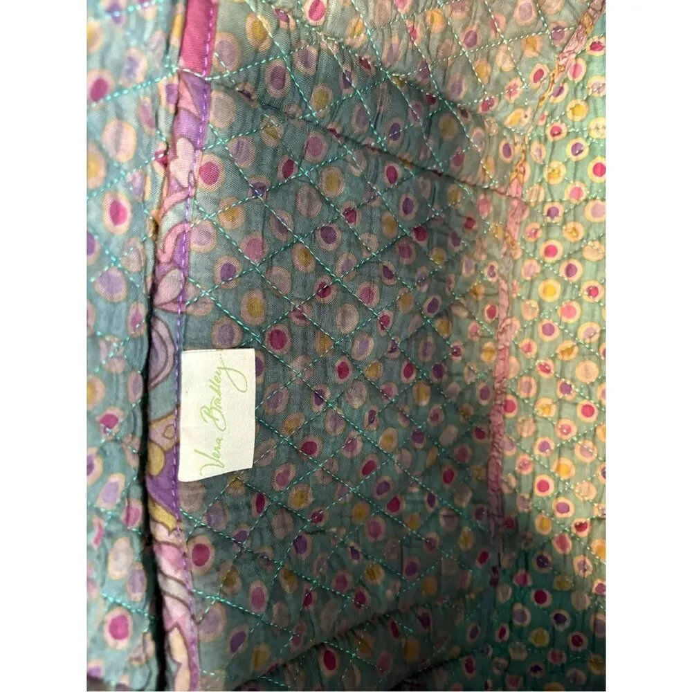 Vera Bradley Compact Sport Bag Tote Duffle Purple Paisley